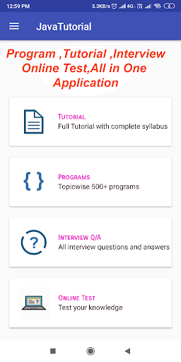 Java Programming App - عکس برنامه موبایلی اندروید