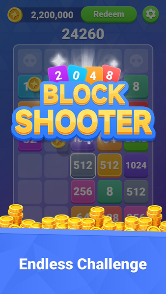 2048 Block Shooter - Gameplay image of android game