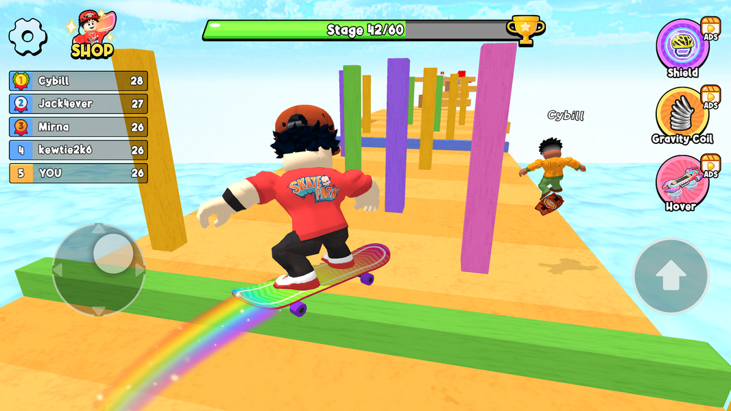 Obby Skateboard: Easy Parkour - عکس بازی موبایلی اندروید
