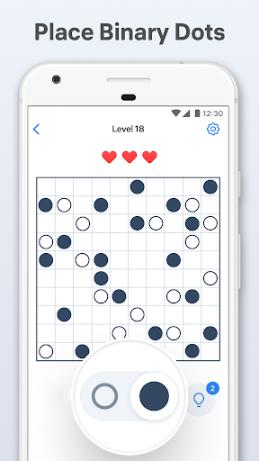 Binary Dots - logic puzzle - عکس برنامه موبایلی اندروید
