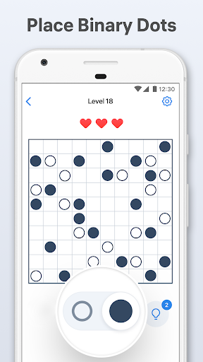 Binary Dots - logic puzzle - Image screenshot of android app