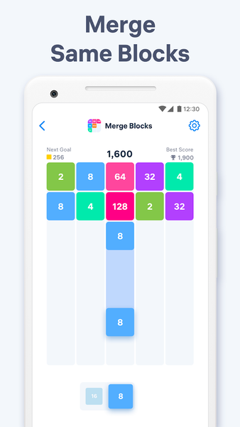 Merge Blocks - number game - عکس بازی موبایلی اندروید