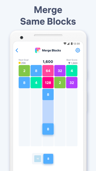 Merge Blocks - number game - Gameplay image of android game