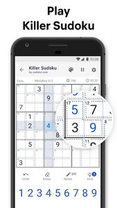 Killer Sudoku by Sudoku.com - Gameplay image of android game
