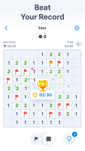 Minesweeper - Classic Game - Gameplay image of android game