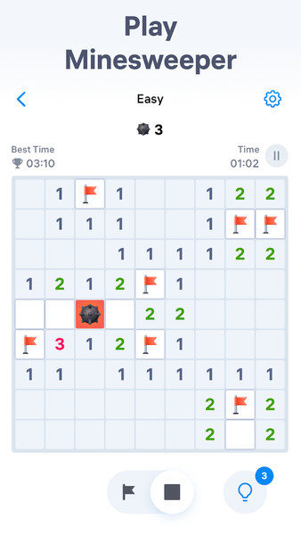 Minesweeper - Classic Game - Gameplay image of android game