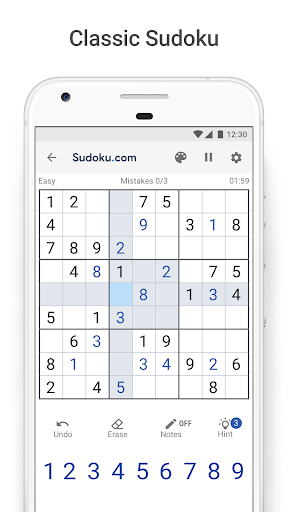 Sudoku.com - Classic Sudoku - Gameplay image of android game