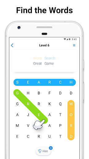 Word Search - crossword puzzle - Gameplay image of android game