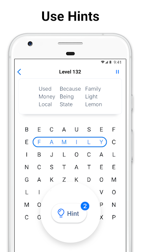 Word Search - crossword puzzle - Gameplay image of android game