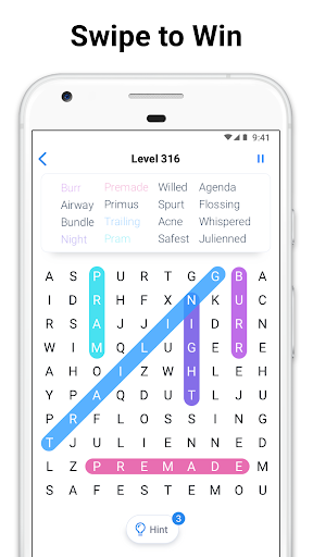 Word Search - crossword puzzle - Gameplay image of android game