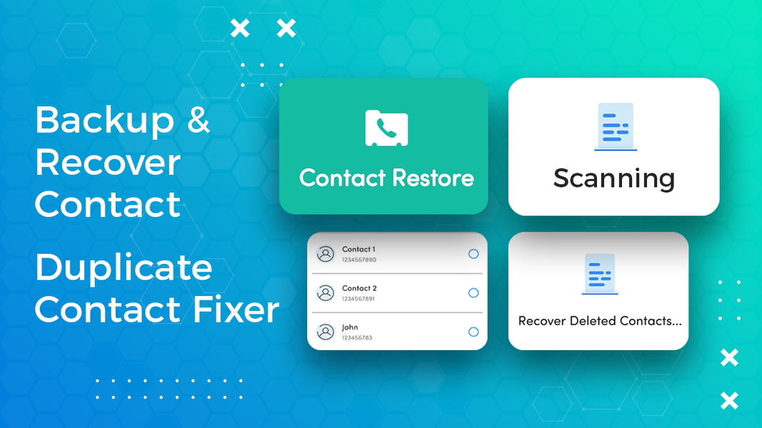 Deleted Contact Recovery App - عکس برنامه موبایلی اندروید