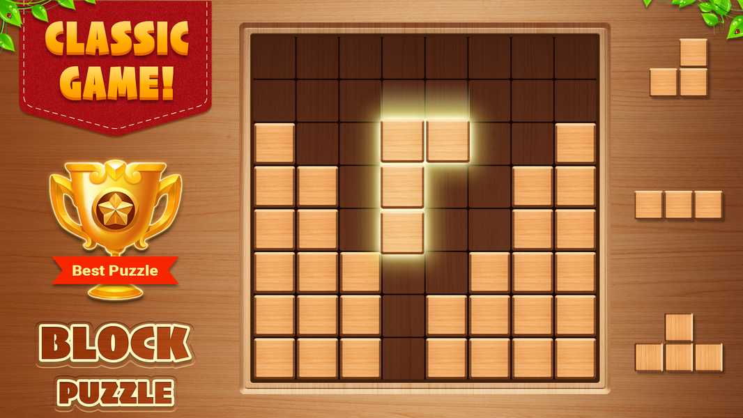 Wood Block Puzzle - Puzzle Gam - Gameplay image of android game