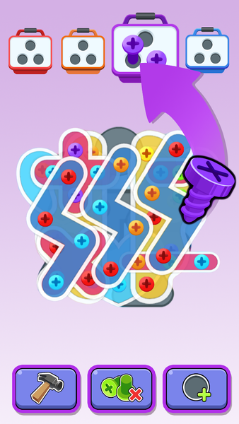 Screw Pin Jam Puzzle - عکس بازی موبایلی اندروید
