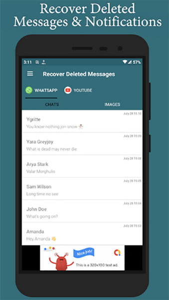 Recover Deleted Messages Photo - عکس برنامه موبایلی اندروید