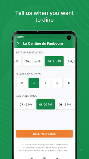 Eat - Restaurant Reservations - Image screenshot of android app