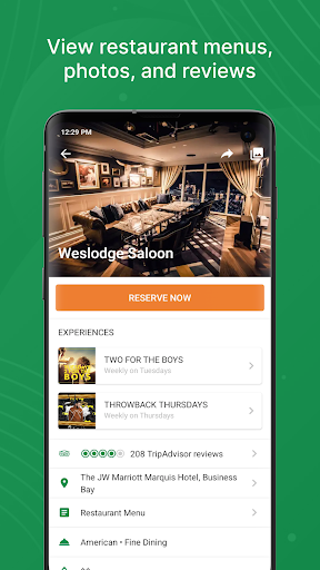 Eat - Restaurant Reservations - Image screenshot of android app
