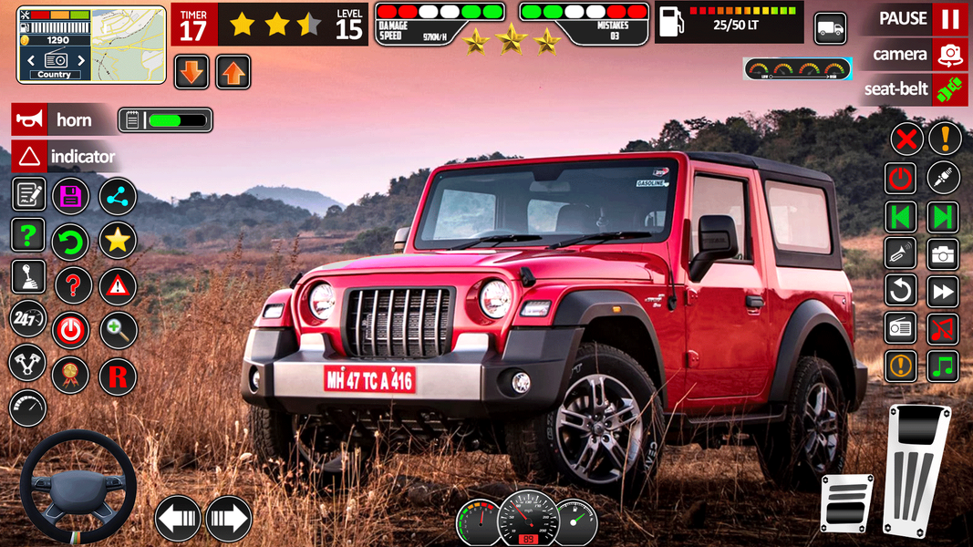 Jeep Driving : Hill Jeep Game - Gameplay image of android game