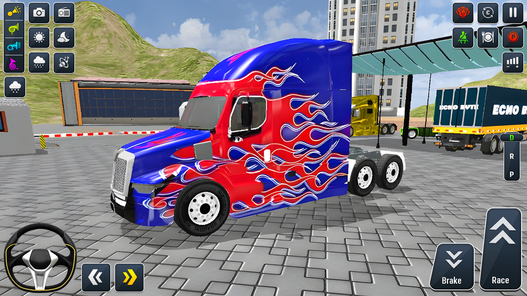 US Cargo Truck Driving Sim - Gameplay image of android game