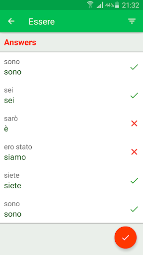 Italian Verbs: Learn & Train - Image screenshot of android app