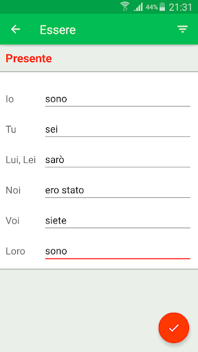 Italian Verbs: Learn & Train - Image screenshot of android app