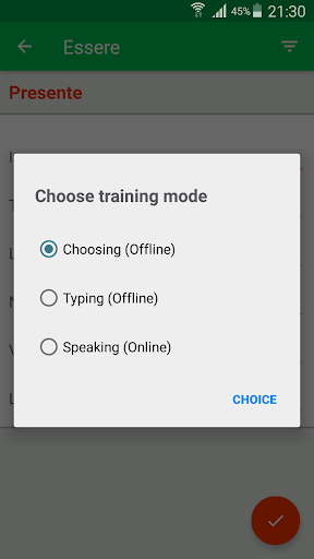 Italian Verbs: Learn & Train - Image screenshot of android app