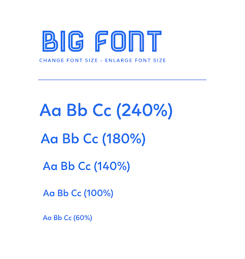 Big Font - Big Text Size - عکس برنامه موبایلی اندروید