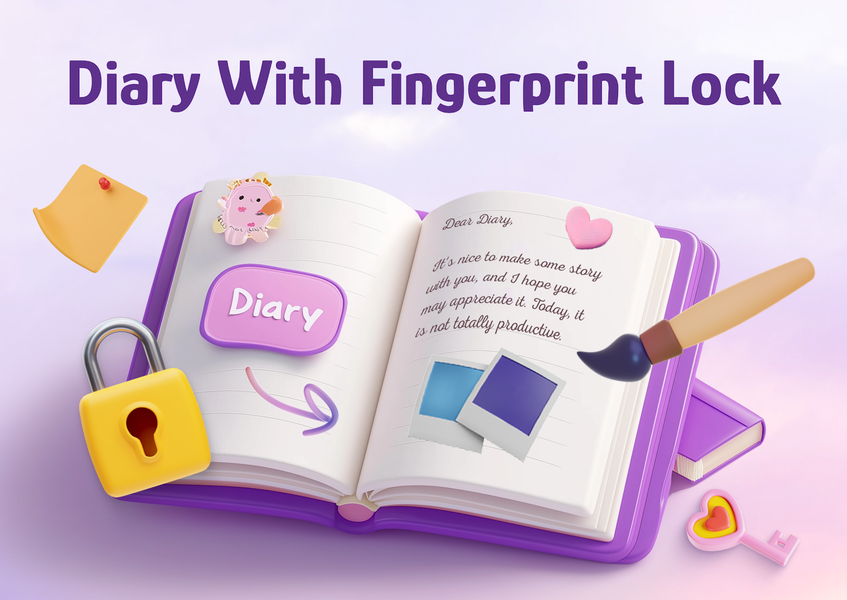 My Diary with Password Lock - عکس برنامه موبایلی اندروید