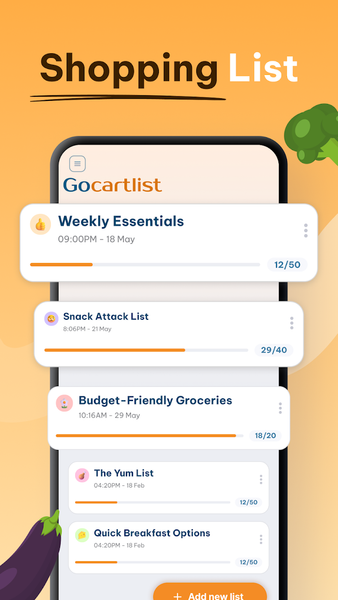Grocery List - Shopping List - عکس برنامه موبایلی اندروید