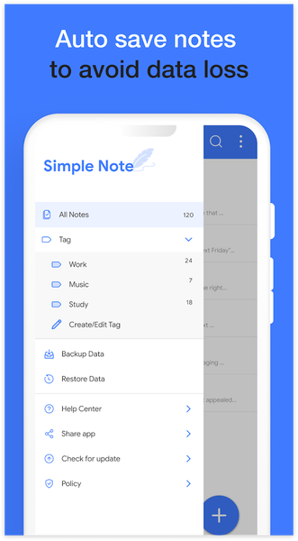 Simple notes - minimalist - Image screenshot of android app