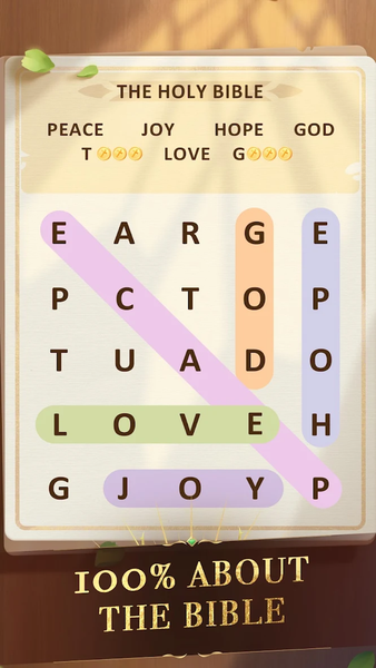 Bible Word Search - Gameplay image of android game