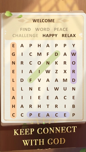 Bible Word Search - Gameplay image of android game