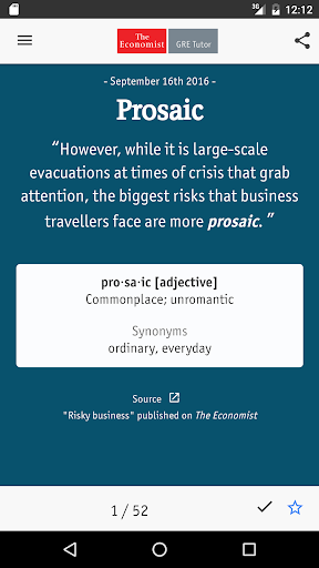 GRE Daily Vocabulary - Image screenshot of android app