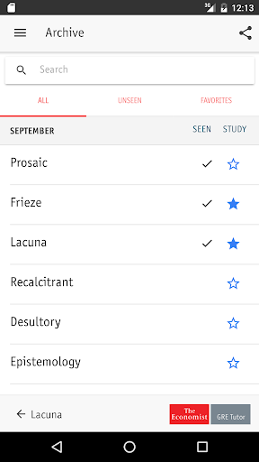GRE Daily Vocabulary - Image screenshot of android app