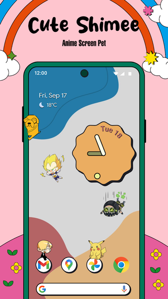 Cute Shimee: Anime Screen Pet - عکس برنامه موبایلی اندروید