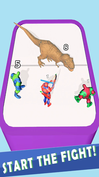 Merge Fight - Dinosaur Monster - Gameplay image of android game