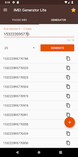 IMEI Generator Lite - عکس برنامه موبایلی اندروید