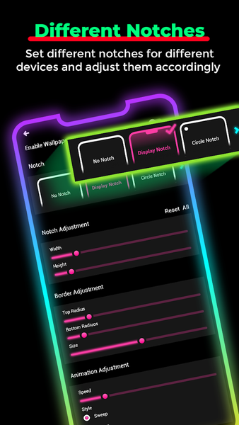 Edge Lighting - Border Light - عکس برنامه موبایلی اندروید