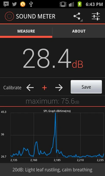 Sound Meter for Android - Image screenshot of android app