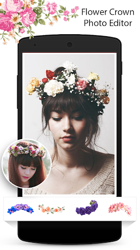 Flower Crown Photo Editor - Image screenshot of android app