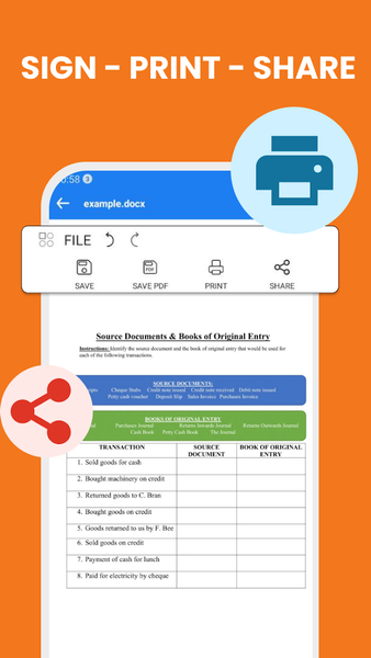 Edit Word, XLSX - PDF Reader - Image screenshot of android app