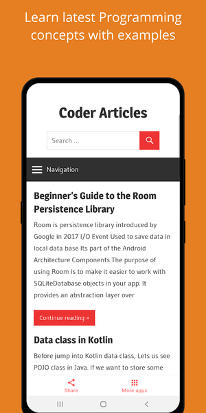 Coder Articles - عکس برنامه موبایلی اندروید