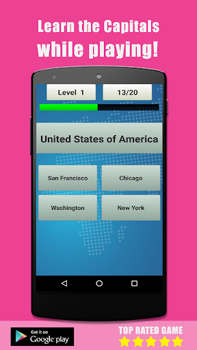 Capitals Quiz - Geography Game - عکس بازی موبایلی اندروید