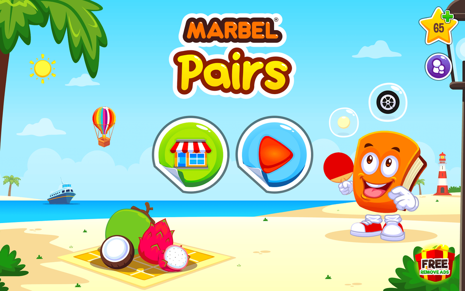 Marbel Pairs - Kids Game - Gameplay image of android game