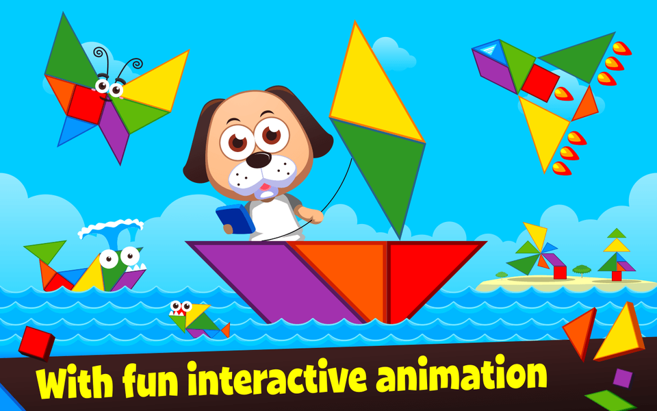 Marbel Tangram - Kids Puzzle - Gameplay image of android game