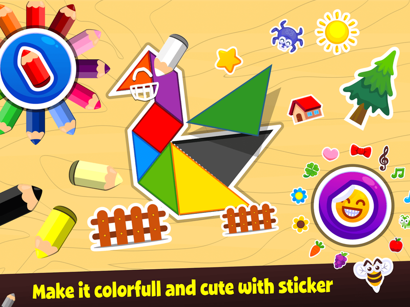Marbel Tangram - Kids Puzzle - Gameplay image of android game