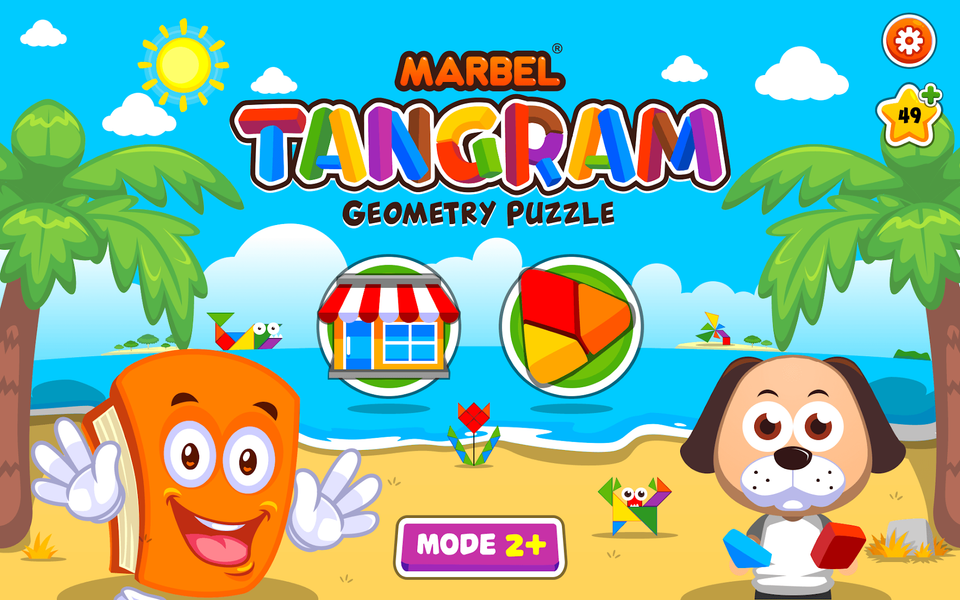 Marbel Tangram - Kids Puzzle - Gameplay image of android game