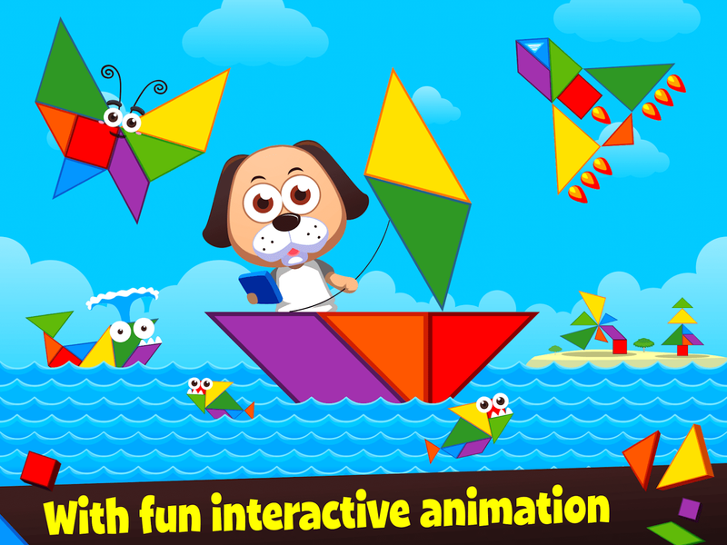 Marbel Tangram - Kids Puzzle - Gameplay image of android game