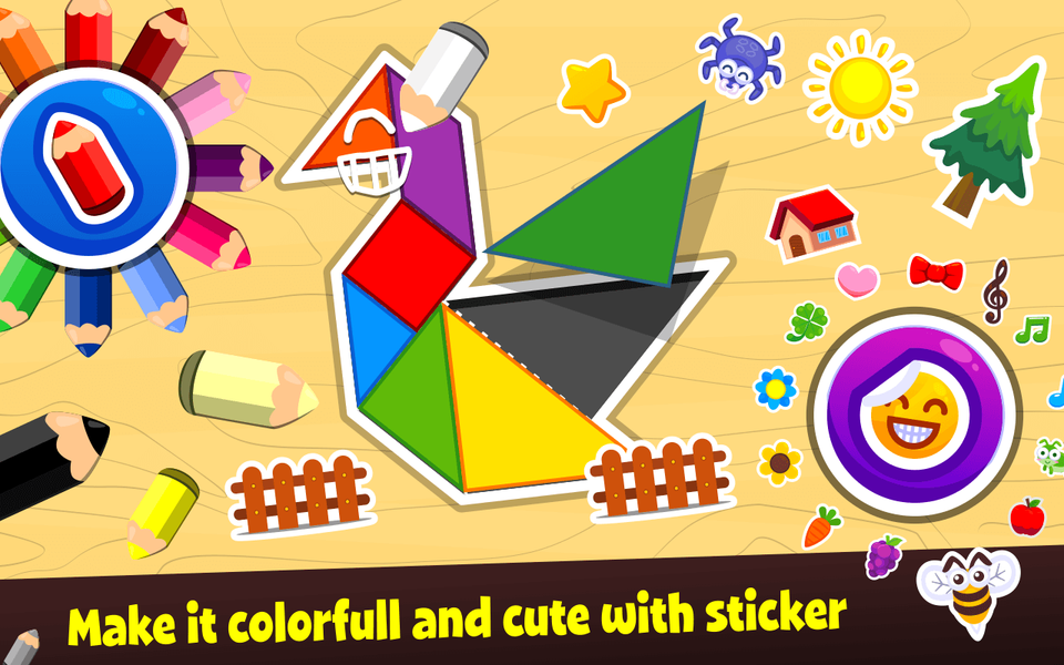 Marbel Tangram - Kids Puzzle - Gameplay image of android game