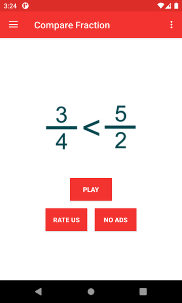 Compare Fraction - عکس برنامه موبایلی اندروید
