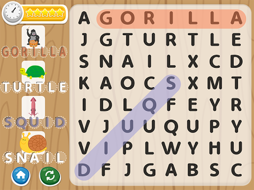 Word Search for kids - Gameplay image of android game